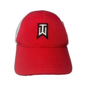 Nike Tiger Woods Collection TW Golf Hat - Mesh/Net
 Adjustable - Red/White